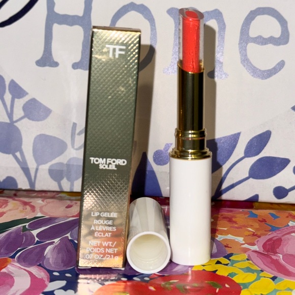 NIB NWT Tom Ford Soleil Lipstick Lip Balm Color Gelee Lipstick Z06 Scorching - Picture 12 of 16